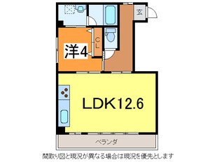 山形駅 徒歩15分 3階の物件間取画像